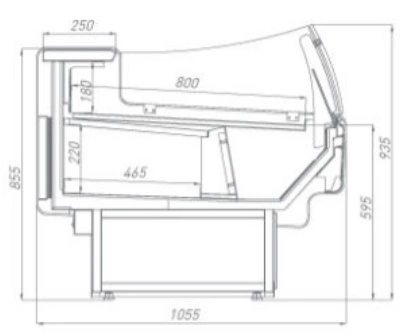 22174f230386b506b618faf7e46e33c1.webp Витрина холодильная BRANDFORD AURORA Slim 190 вентилируемая SELF