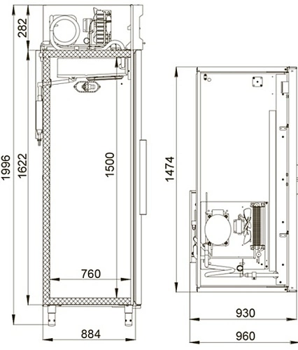 Шкаф морозильный для икры TEFCOLD UF200VSG