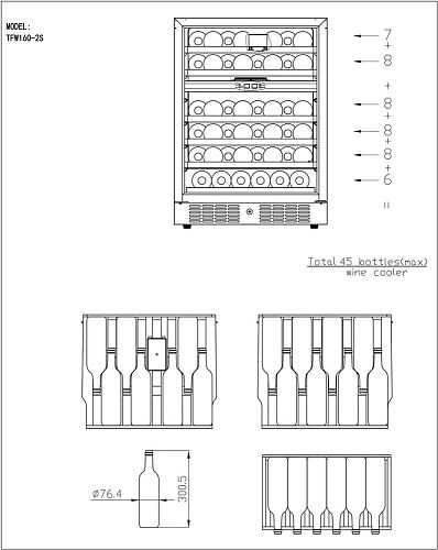 Шкаф винный TEFCOLD TFW200-2S