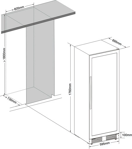 Шкаф винный CELLARPRIVATE CP165-2TW