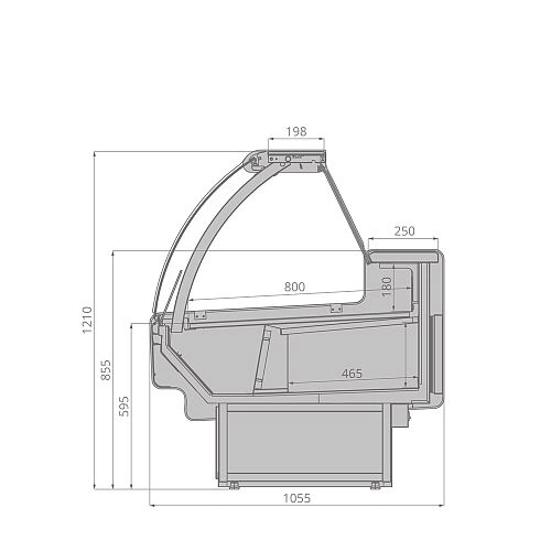 b71e888d7be7ff84679dd837803e5f06.webp Витрина холодильная BRANDFORD AURORA Slim 375 вентилируемая