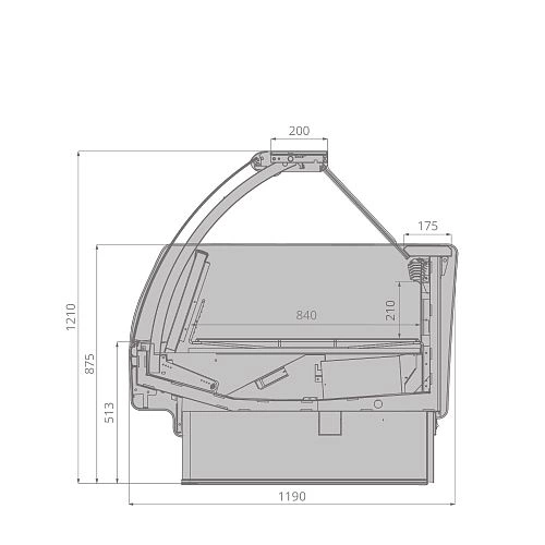 Витрина холодильная BRANDFORD AURORA 250 низкотемпературная