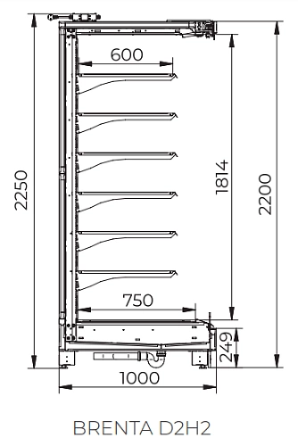 Горка холодильная LEVIN Brenta SG D2H2 250