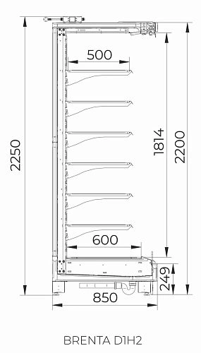 Горка холодильная LEVIN Brenta DG D1H2 190