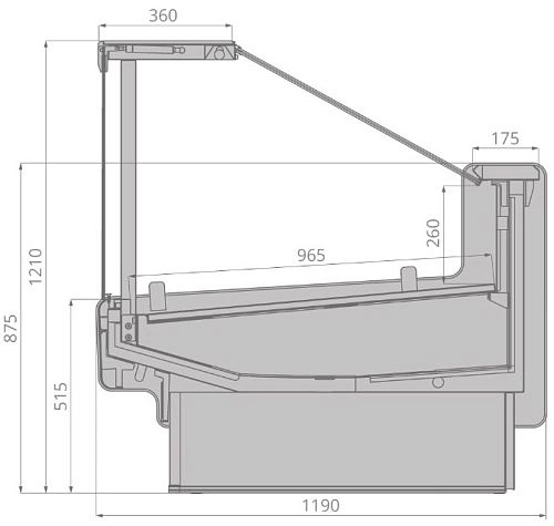 Витрина морозильная BRANDFORD Aurora SQ 250