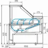 Витрина холодильная CARBOMA GC111 VV 3,75-1 газлифт, динамика 1008 темный дуб