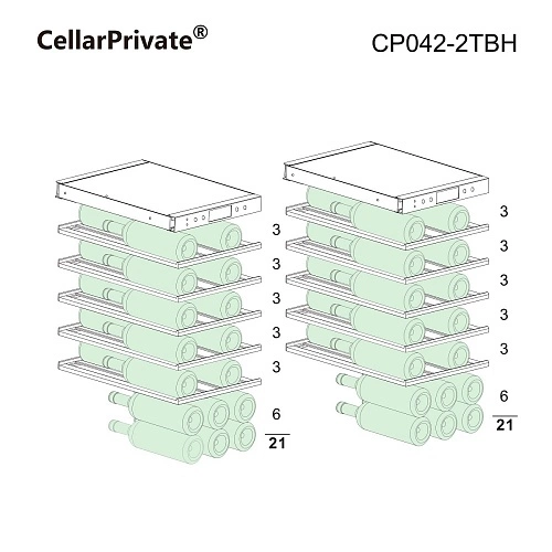 Шкаф винный CELLARPRIVATE CP042-2TBH
