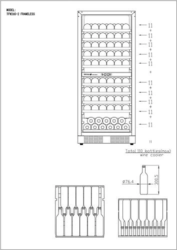 Шкаф винный TEFCOLD TFW300-2F