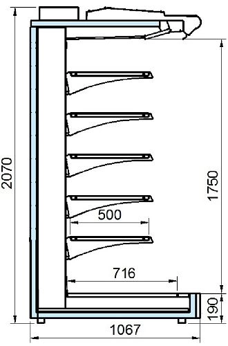 4xkm4929p2rave5x8yk5kkv67209nnrm.webp Горка холодильная АРИАДА Давос ВС64.105L-2200F торец
