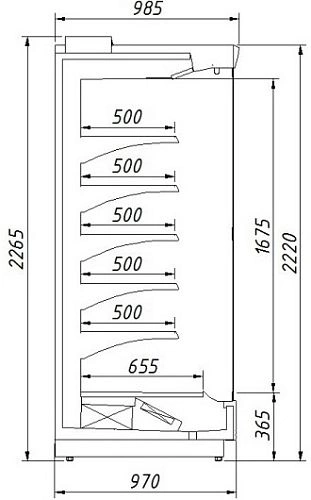 5evm2zin1hsp5nq04u4788026ofwfc7j.webp Горка холодильная АРИАДА Женева-1 ВС55.095GH-1875