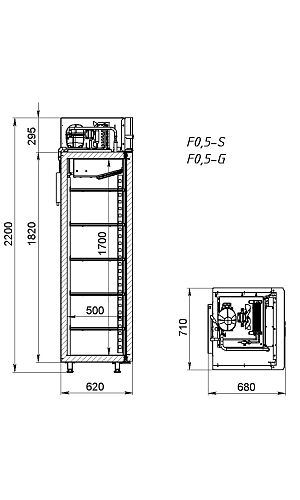 Шкаф морозильный АРКТО F 0.5 – S