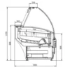 Прилавок для мороженого SAGITTA 1,2 св.дуб,серебро