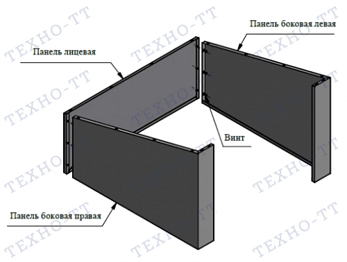 Стол для выкладки рыбы на льду ТЕХНО-ТТ СП-641/1102 ф без агрегата