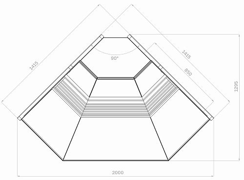 Витрина холодильная CARBOMA Atrium2 GC120 VV-5 KombiLux внешний угол, динамика