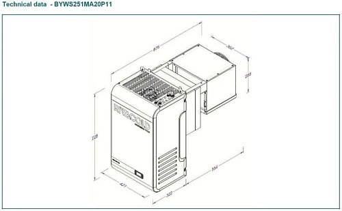 Моноблок RIVACOLD BYWS251MA20P11