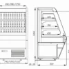Витрина полувертикальная холодильная CARBOMA F 13-07 VM 1,0 -2 (1260/700 ВХСп-1,0)