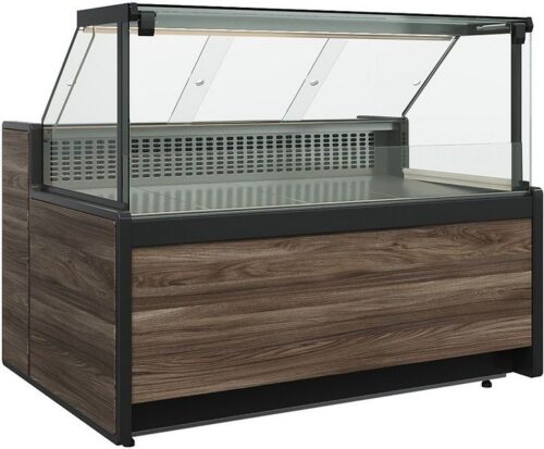 Витрина морозильная Carboma GC111 SL 1,5-1 (газлифт, 1008 Темный дуб)