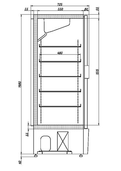Морозильный шкаф Ариада Рапсодия R1400LS (пропан)