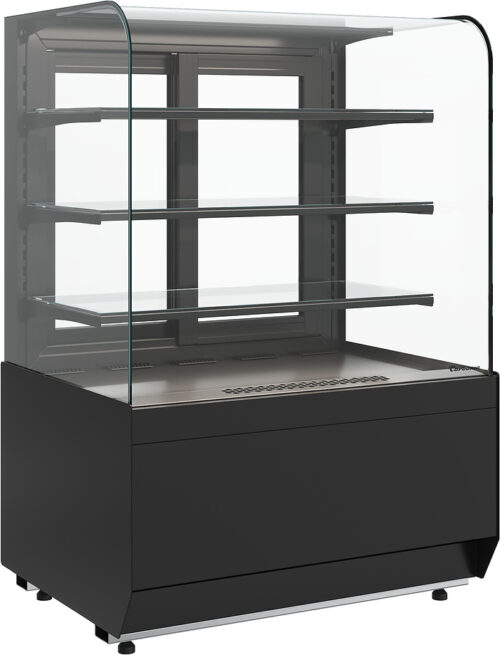 Витрина нейтральная Carboma Radius KR70 N 1,3-1 Light (Techno 9005)