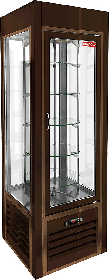 Витрина кондитерская HICOLD VRC 350 R Sh Brown FR