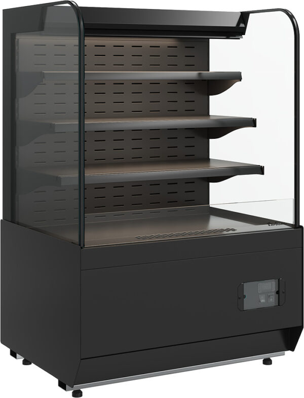 89-e0a7bdd5312e3840cb764eca42680830 Витрина кондитерская Carboma Radius KR70 VM 0,9-2 Standard открытая, горка (Techno 9005)